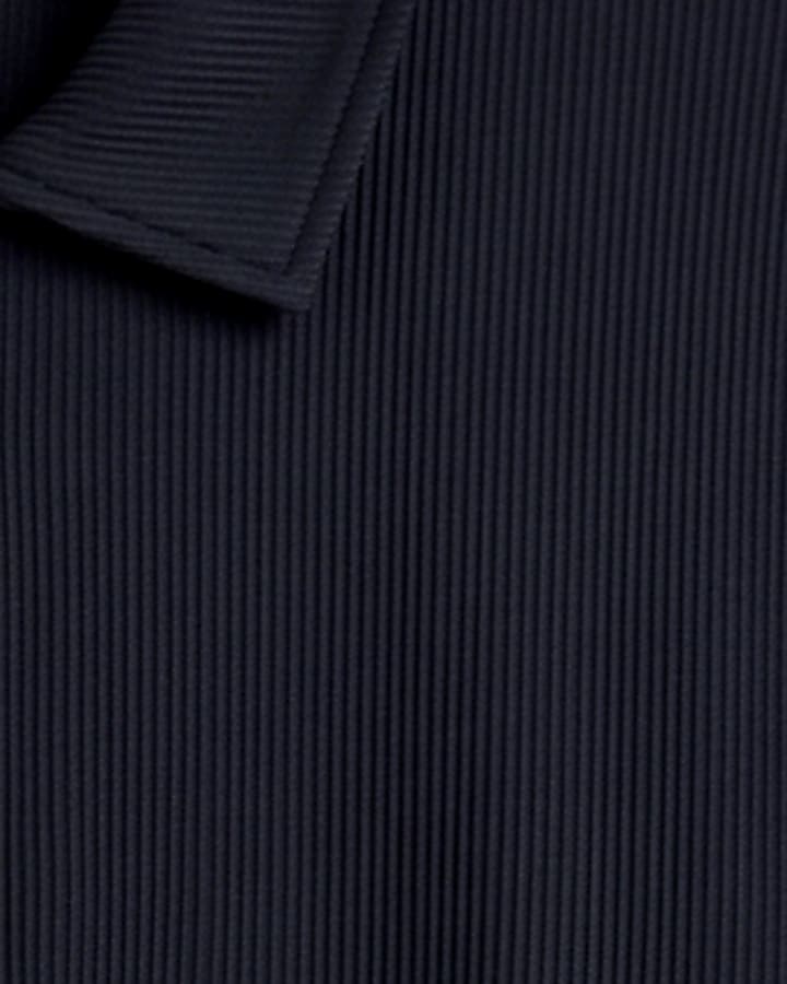 Black Muscle Fit Ribbed Overshirt