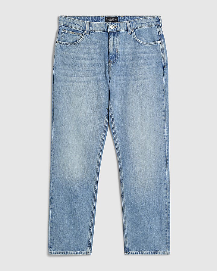 Blue Straight Leg Jeans