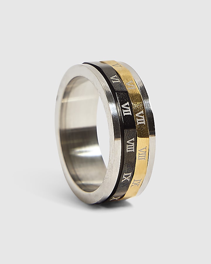 Silver Metal Stainless Spinner Ring
