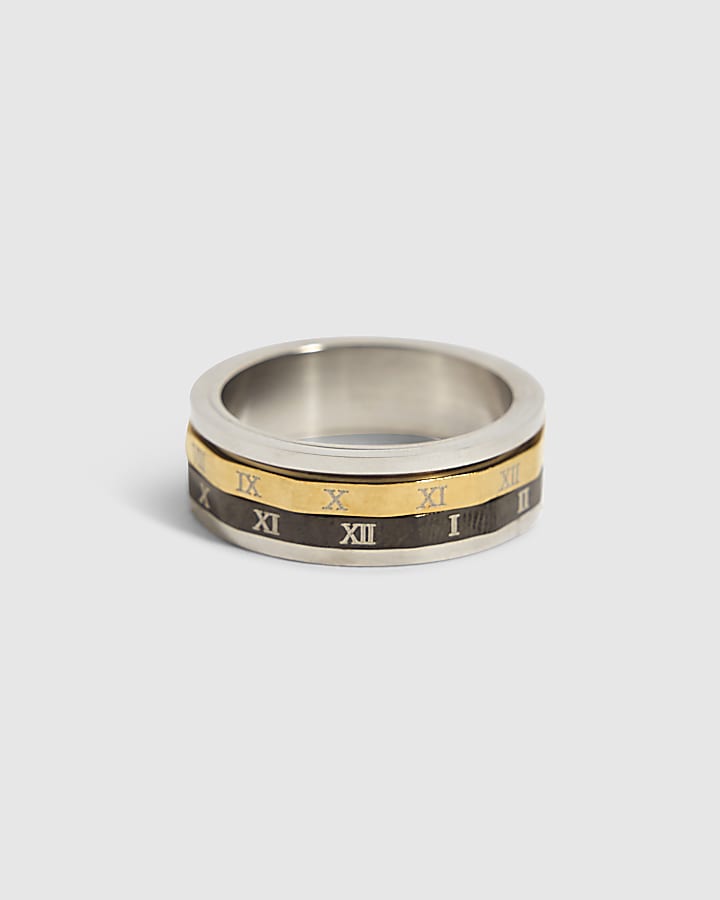 Silver Metal Stainless Spinner Ring
