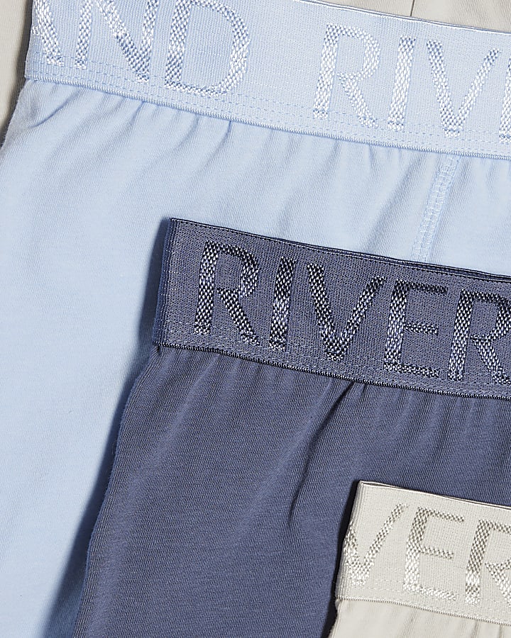 Blue Multicoloured Jacquard Pack Of 10 Trunks