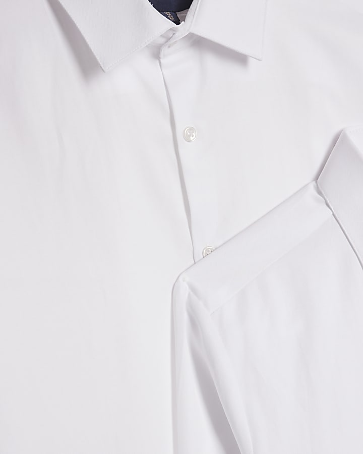 White Premium Slim Fit Pack Of 2 Shirts