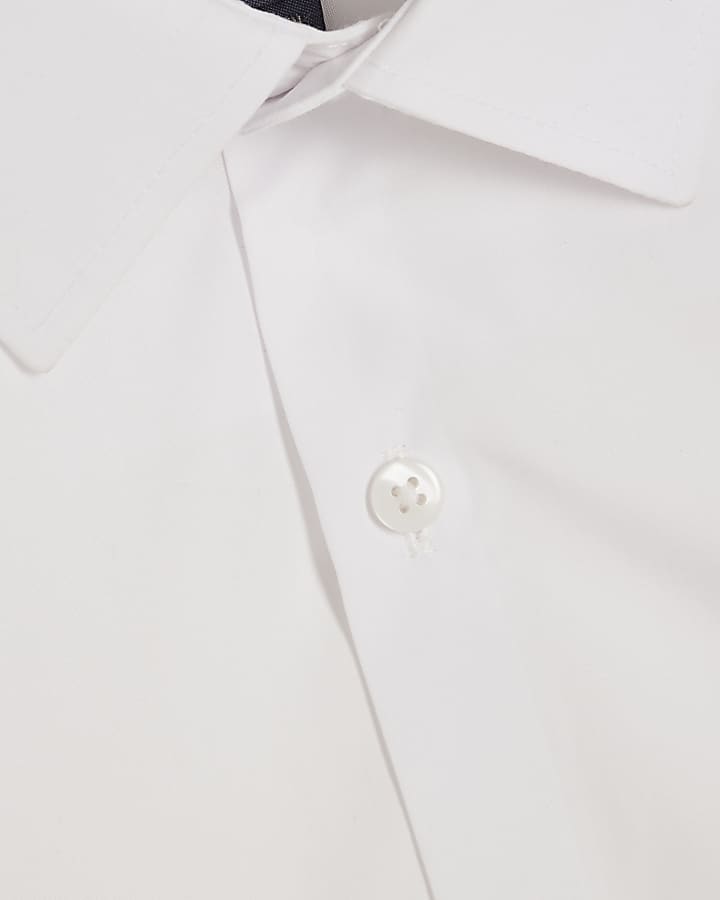 White Slim Fit Pack Of 2 Shirts
