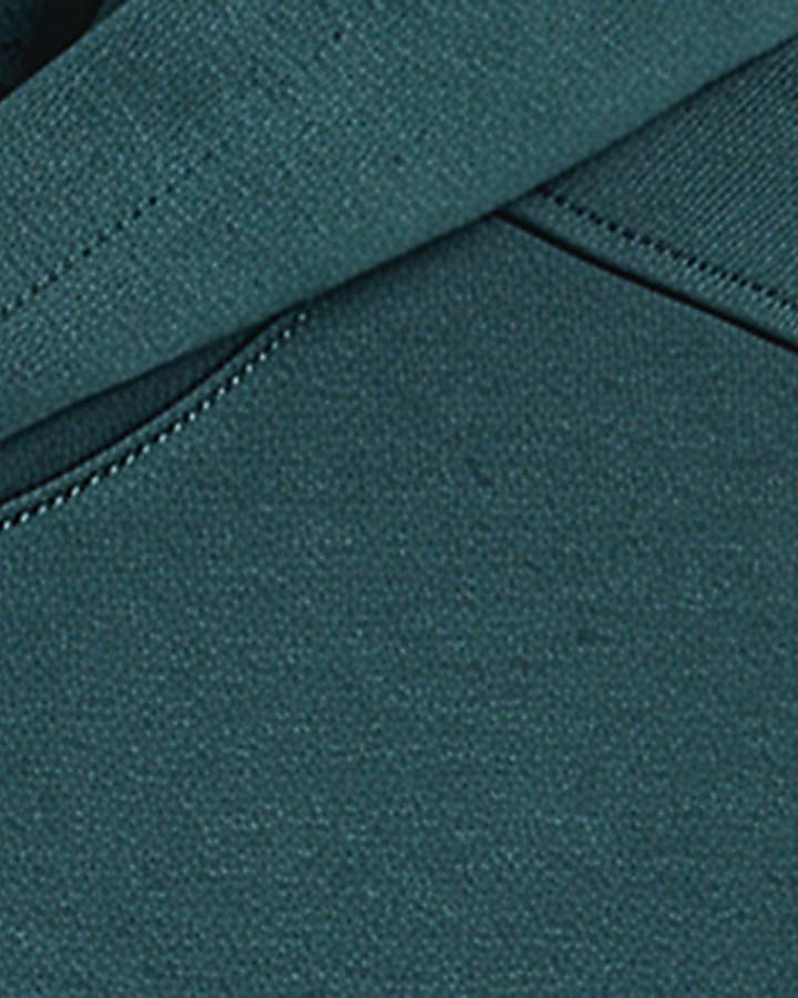 Green Cotton Blend Applique Ame Hoodie