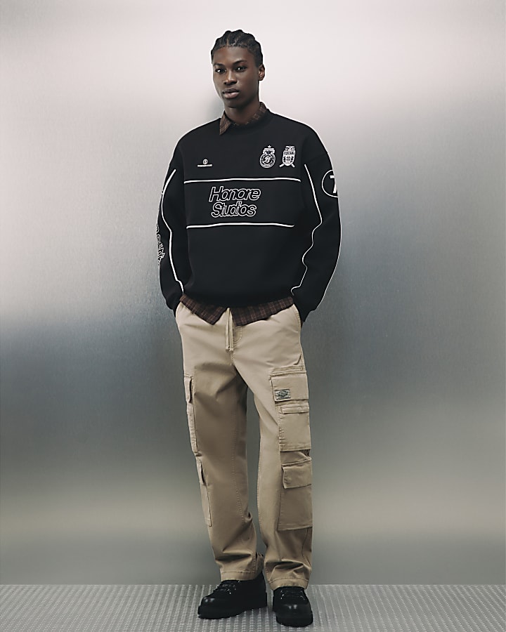 Black Cotton Blend Honore Studios Sweatshirt