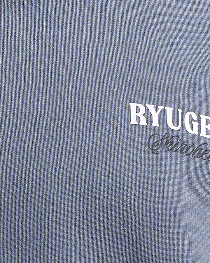 Grey Cotton Japanese Dragon Sweatshirt