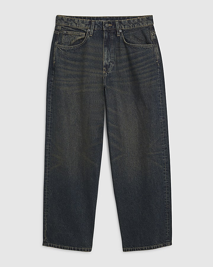 Blue Baggy Fit Dark Wash Jeans
