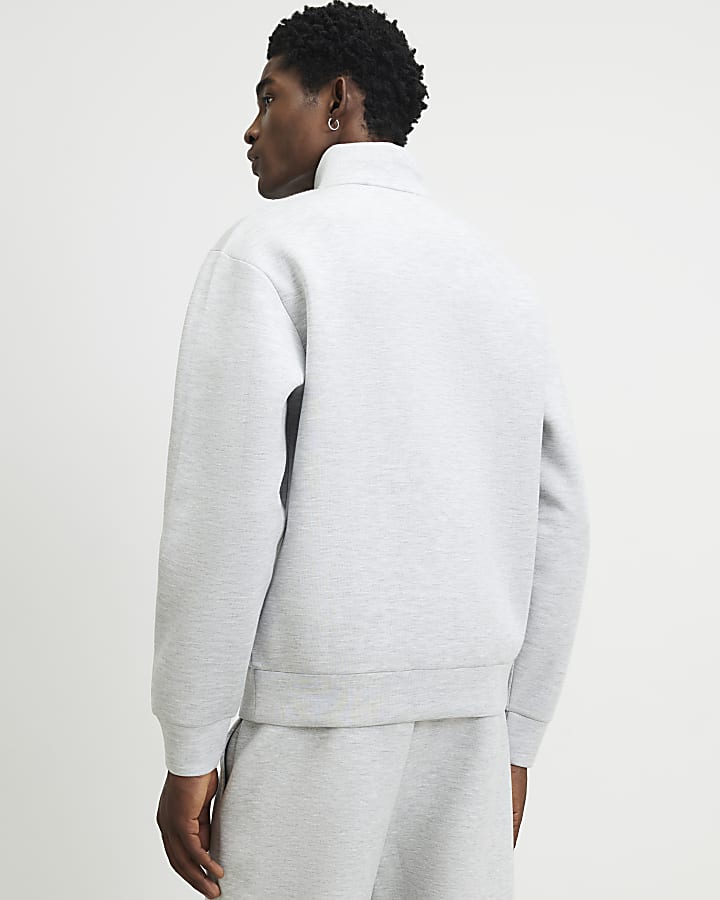 Grey Premium Cotton Funnel Sweatshirt