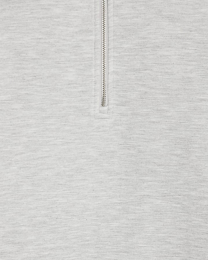 Grey Premium Cotton Funnel Sweatshirt