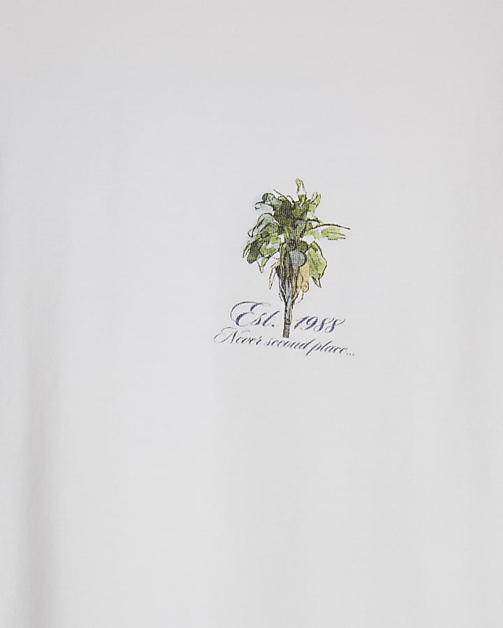 White Oversized Fit F1 Racecar T-Shirt