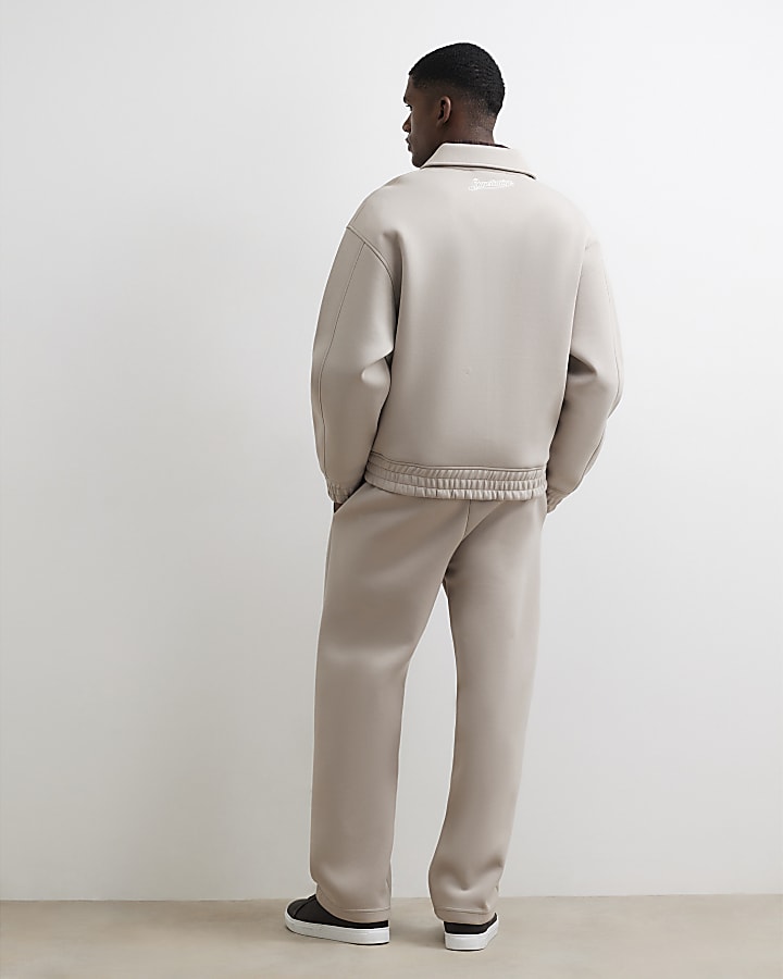 Beige Premium Regular Fit Joggers