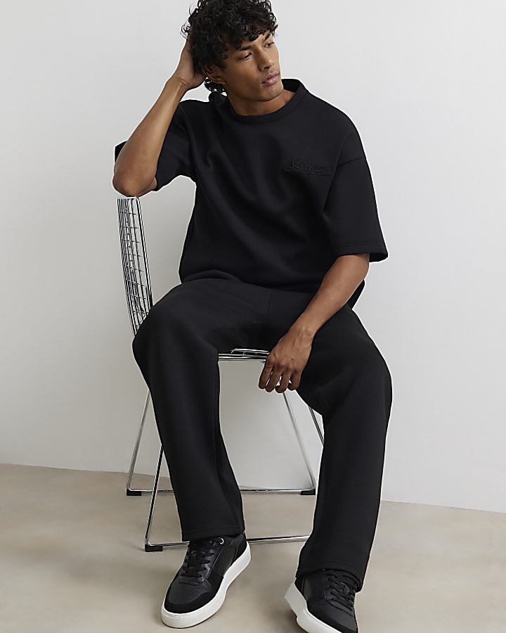 Black Premium Regular Fit Joggers