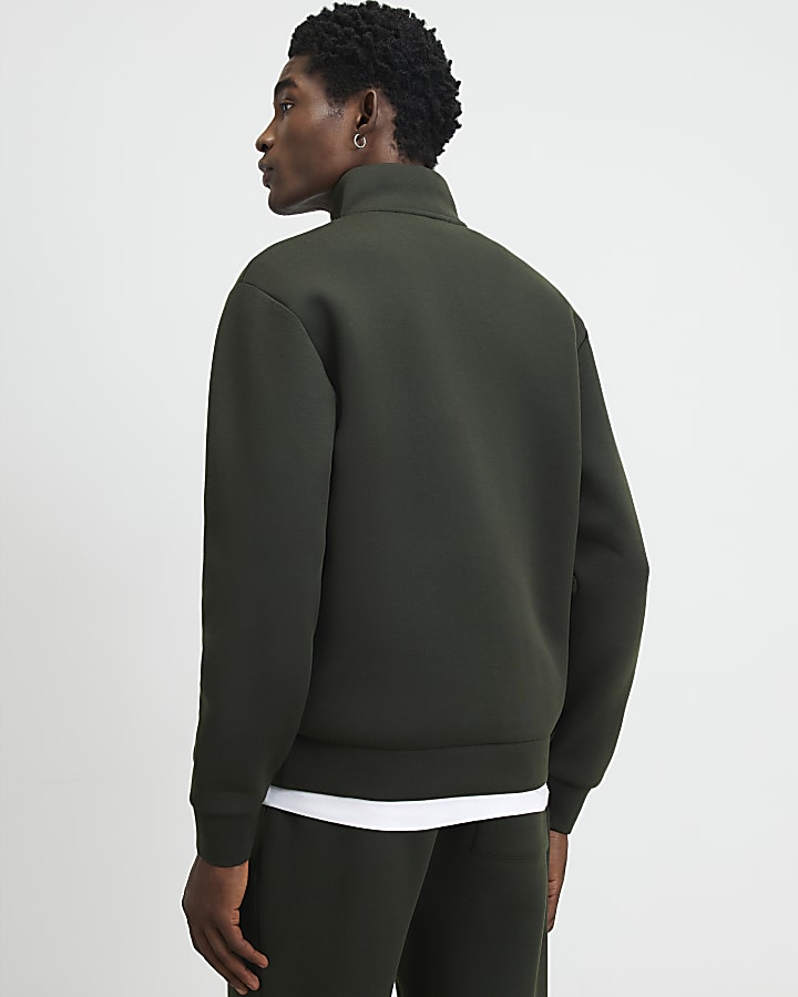 Khaki Premium Funnel Neck Sweatshirt
