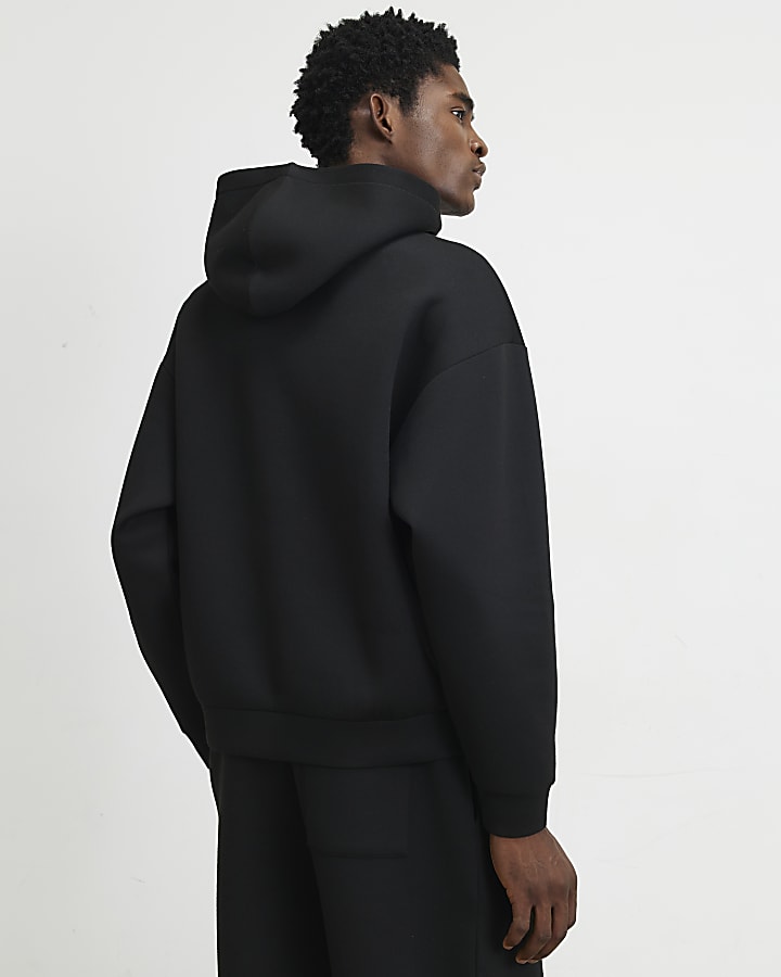 Black Premium Oversized Fit Cotton Hoodie