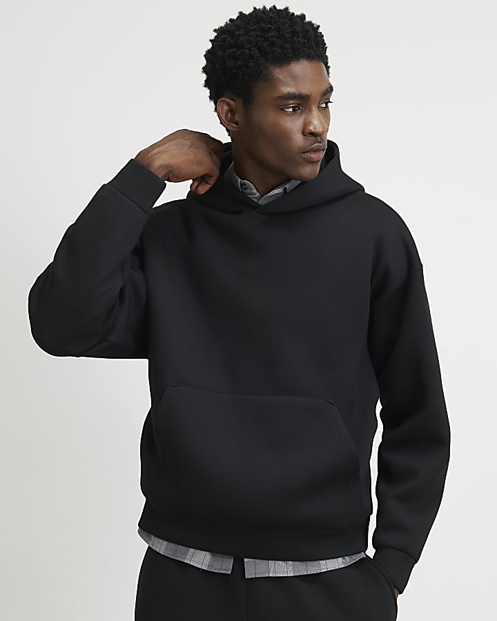 Black Premium Oversized Fit Cotton Hoodie
