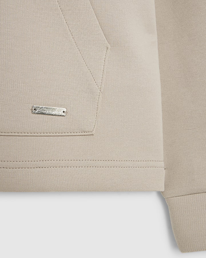 Beige Oversized Fit Premium Hoodie