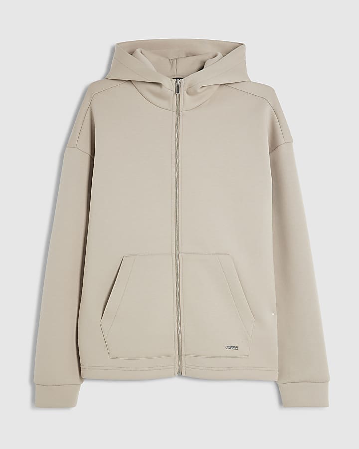 Beige Oversized Fit Premium Hoodie