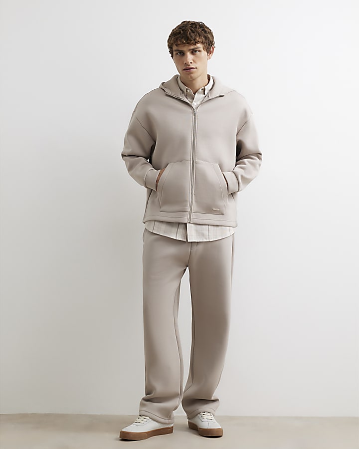 Beige Oversized Fit Premium Hoodie