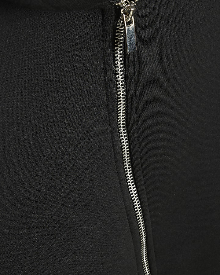 Black Premium Oversized Zip Up Hoodie