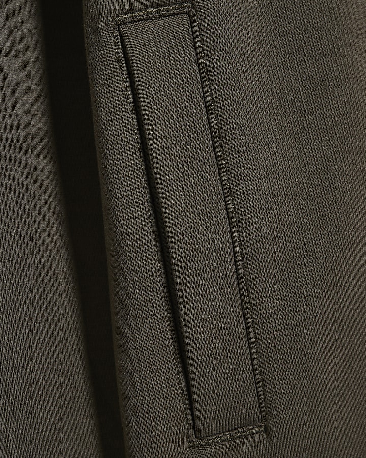 Khaki Premium Slim Fit Hooded Overshirt