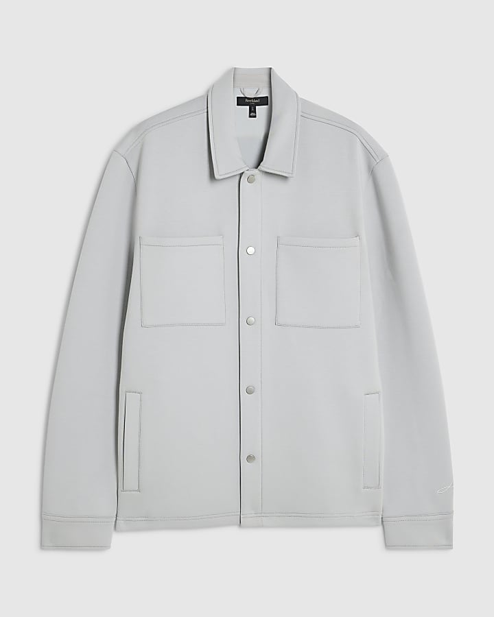 Grey Premium Slim Fit Overshirt