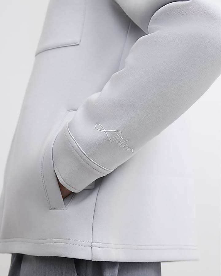Grey Premium Slim Fit Overshirt