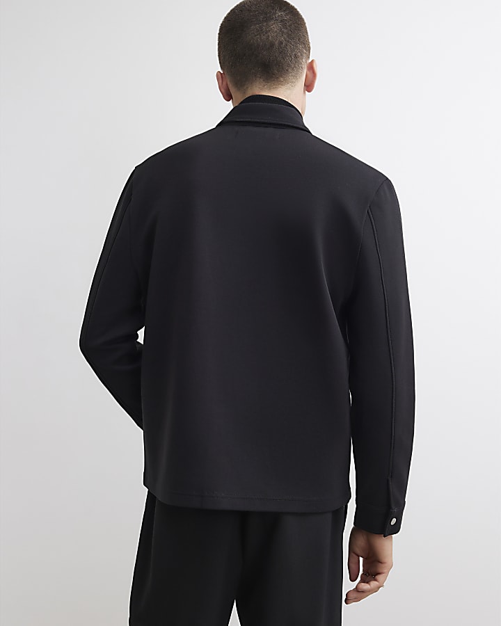 Black Premium Slim Fit Overshirt
