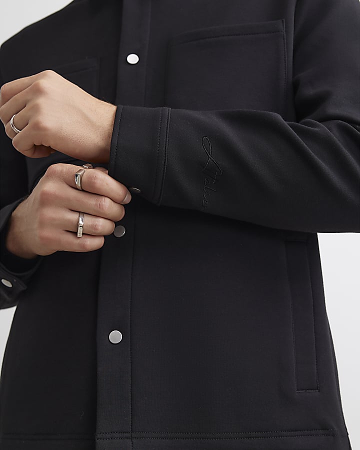 Black Premium Slim Fit Overshirt