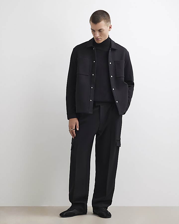 Black Premium Slim Fit Overshirt