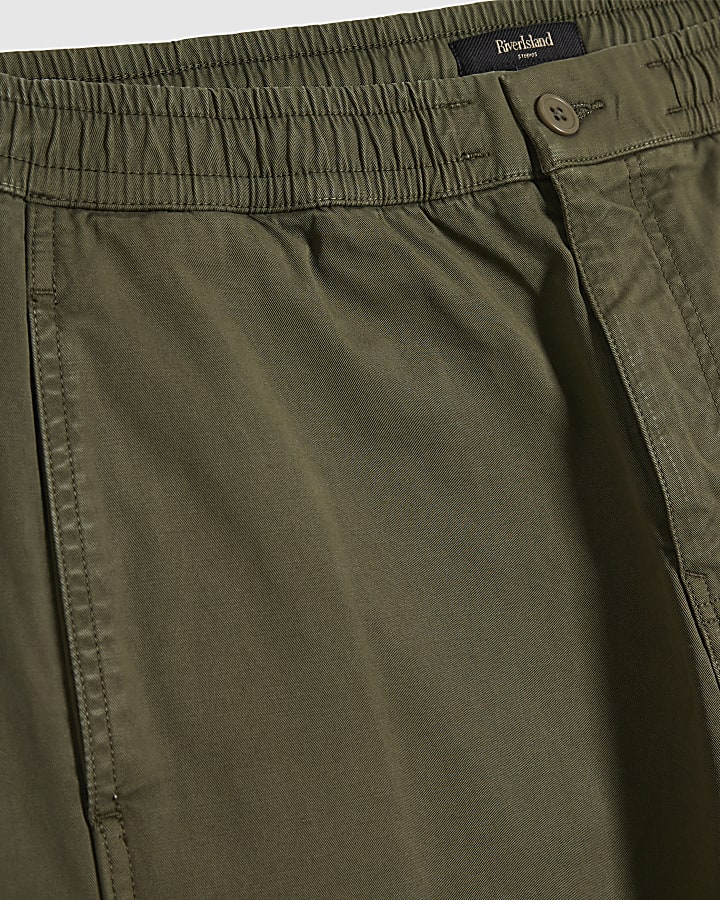 Green Barrel Leg Trousers