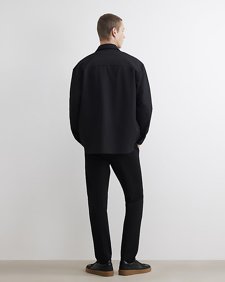 Black Skinny Fit Elasticated Trousers