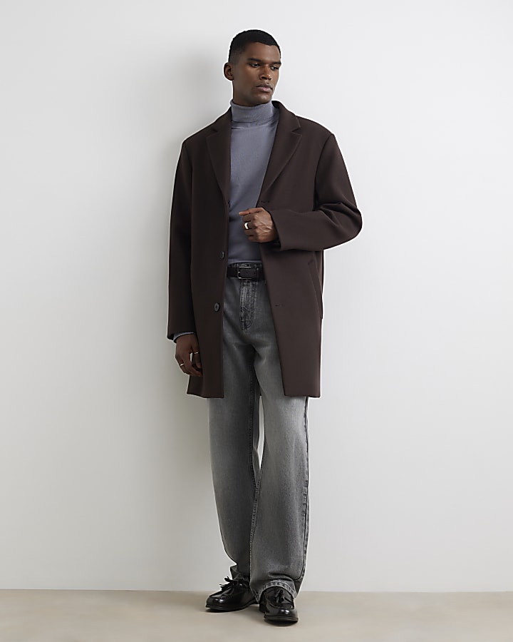 Grey Slim Fit Roll Neck Jumper
