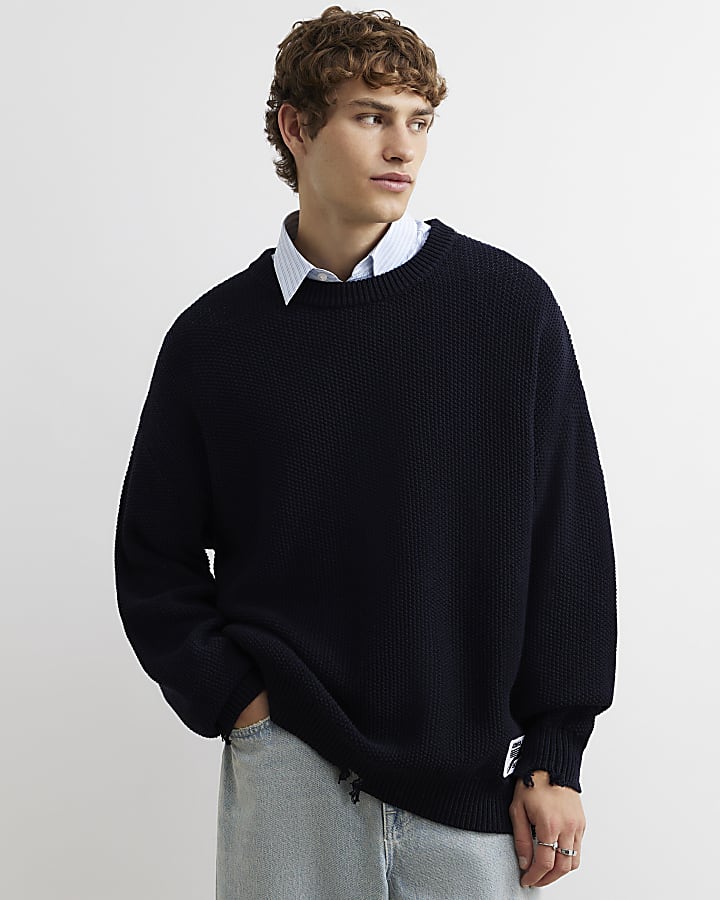Navy Cotton Chateau Sweatshirt