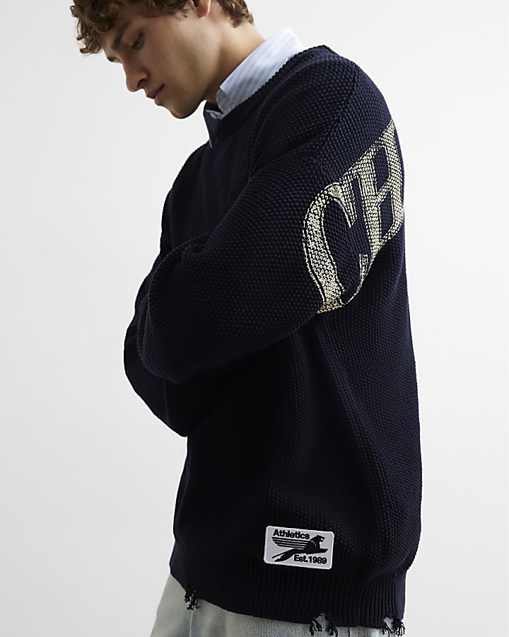 Navy Cotton Chateau Sweatshirt