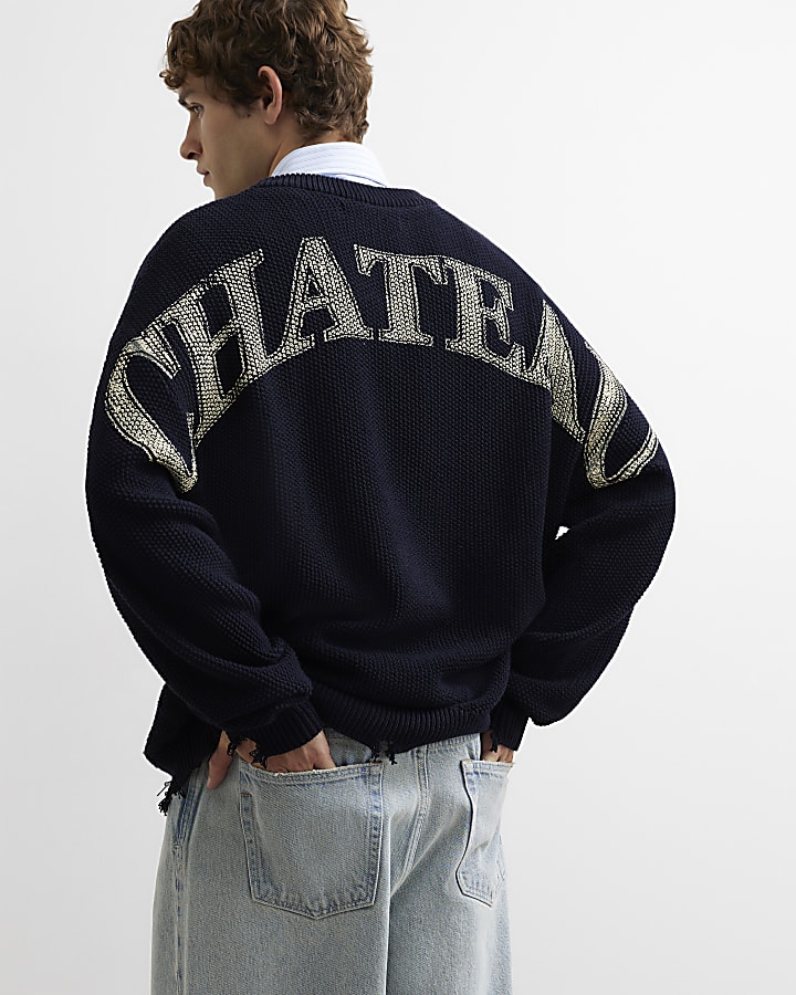 Navy Cotton Chateau Sweatshirt