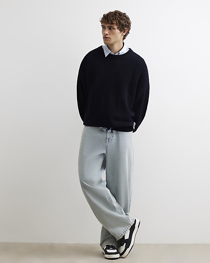Navy Cotton Chateau Sweatshirt
