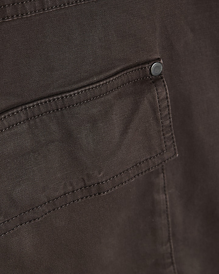 Brown Loose Fit Cargo Trousers