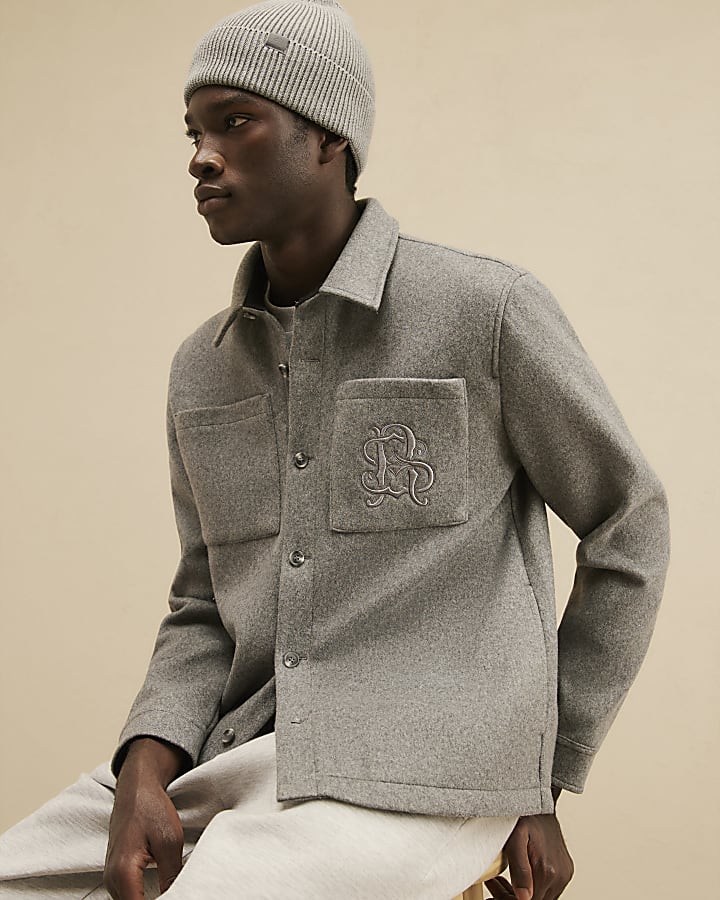 Grey Cotton Overshirt