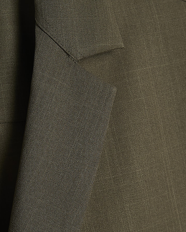 Khaki RI Studio Short Sleeve Wrap Blazer