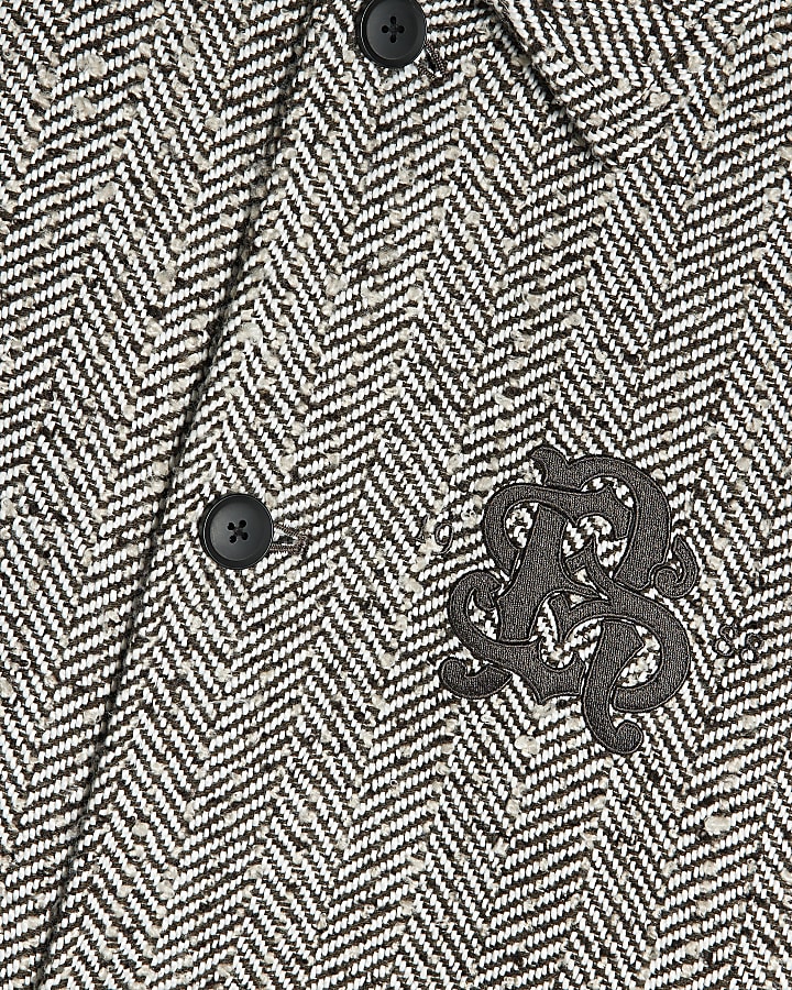 Grey Embroidered Coat