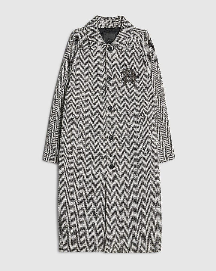Grey Embroidered Coat