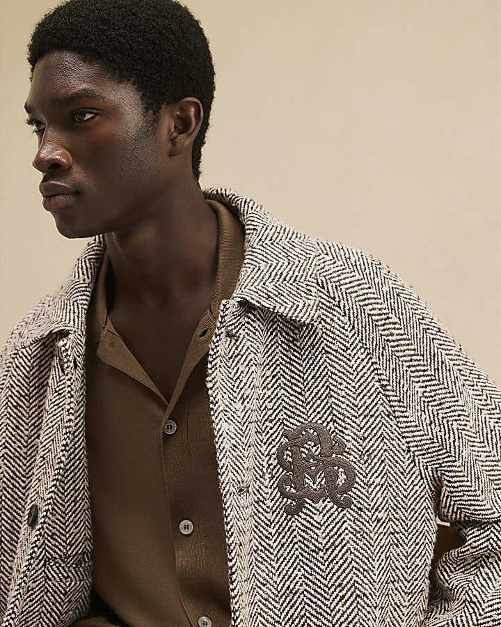 Grey Embroidered Coat