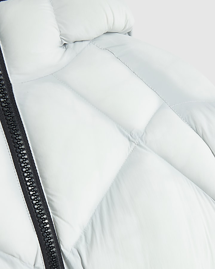 White Diamond Quilted Puffer Jacket