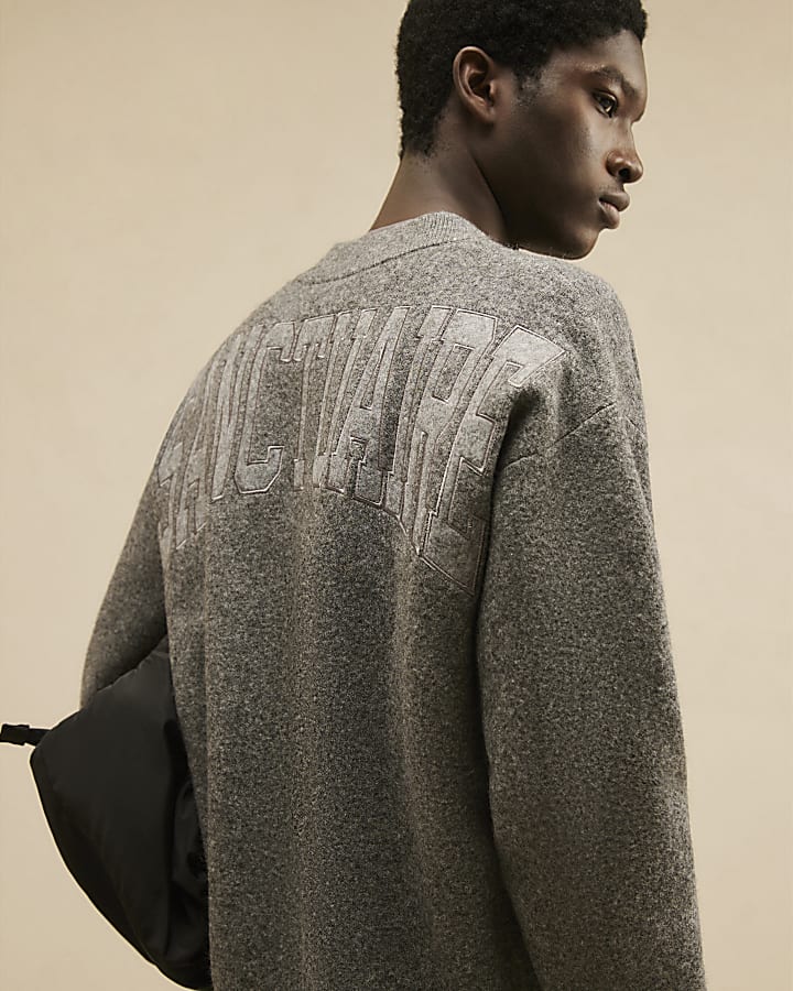 Grey Cotton Sanctuaire Zip Up Jacket