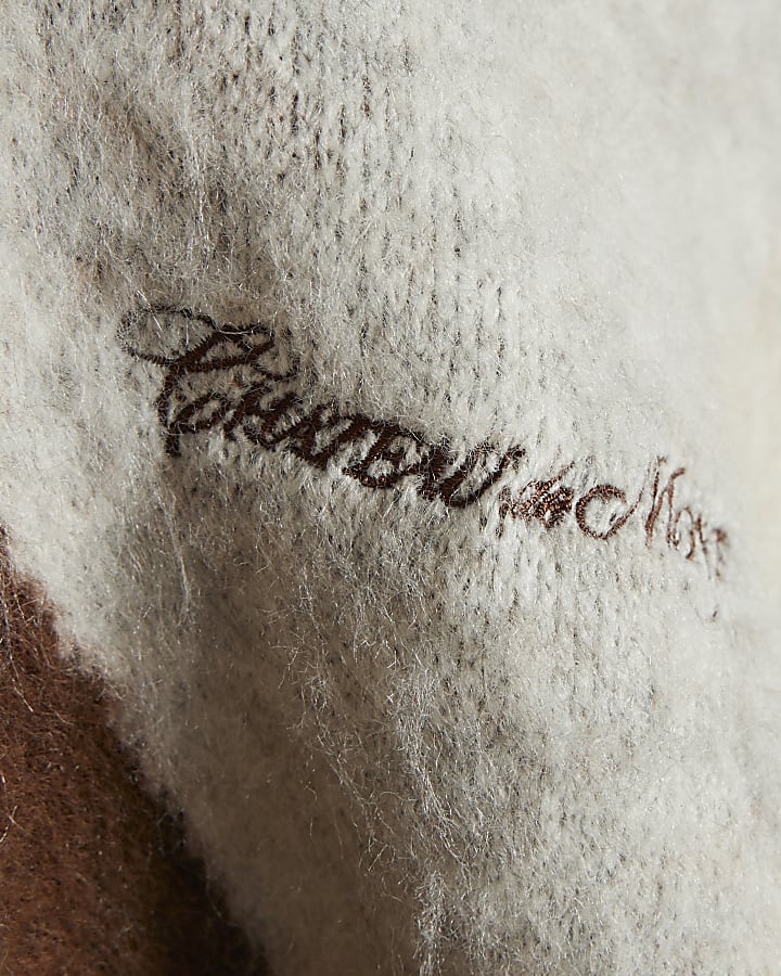 Brown Brushed Argyle Jumper