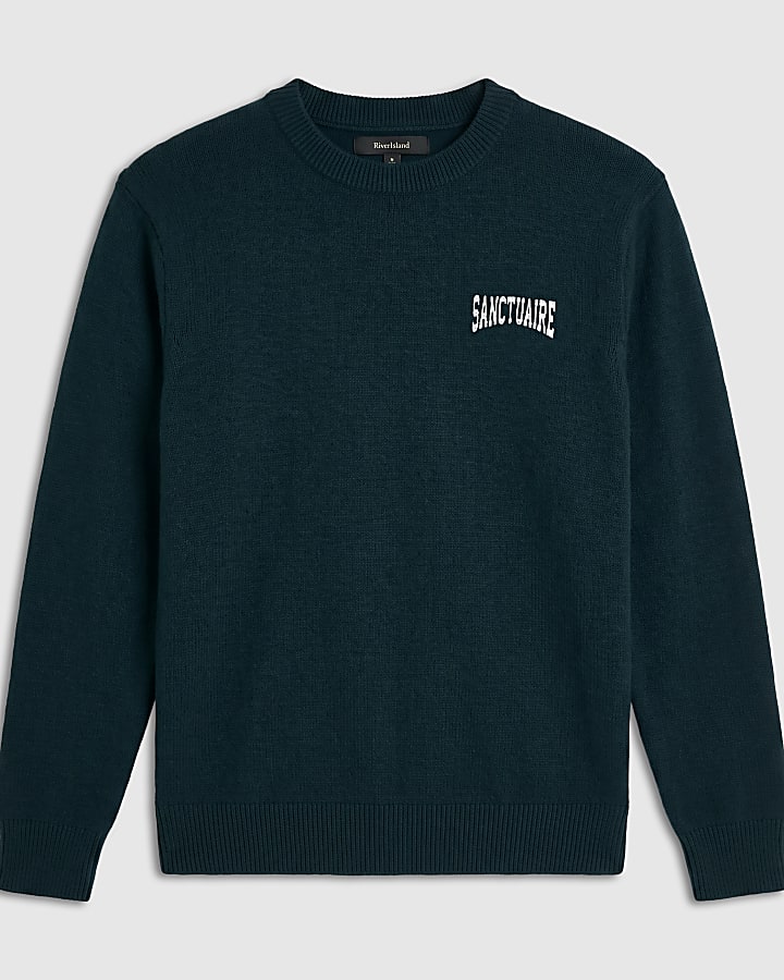 Green Regular Fit Sanctuaire Cosy Knit Jumper