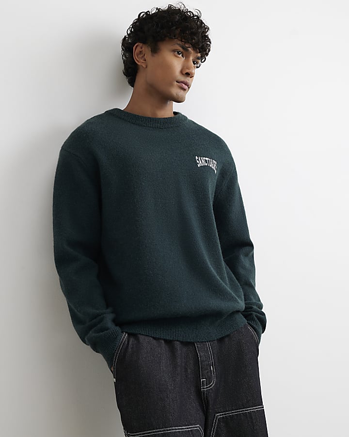 Green Regular Fit Sanctuaire Cosy Knit Jumper