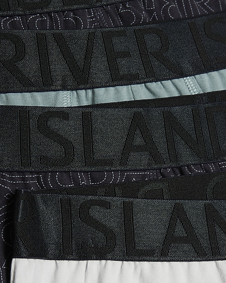 Navy Monogram Print Pack Of 5 Trunks