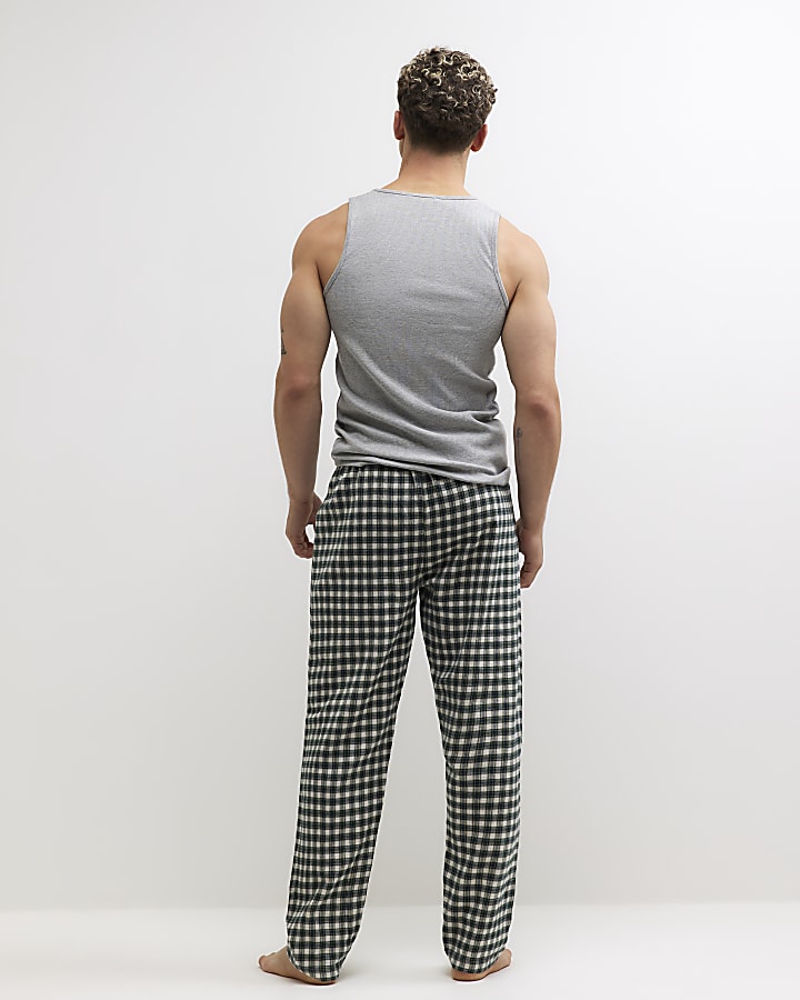 Green Woven Bottoms Pack Of 2 Loungewear Set