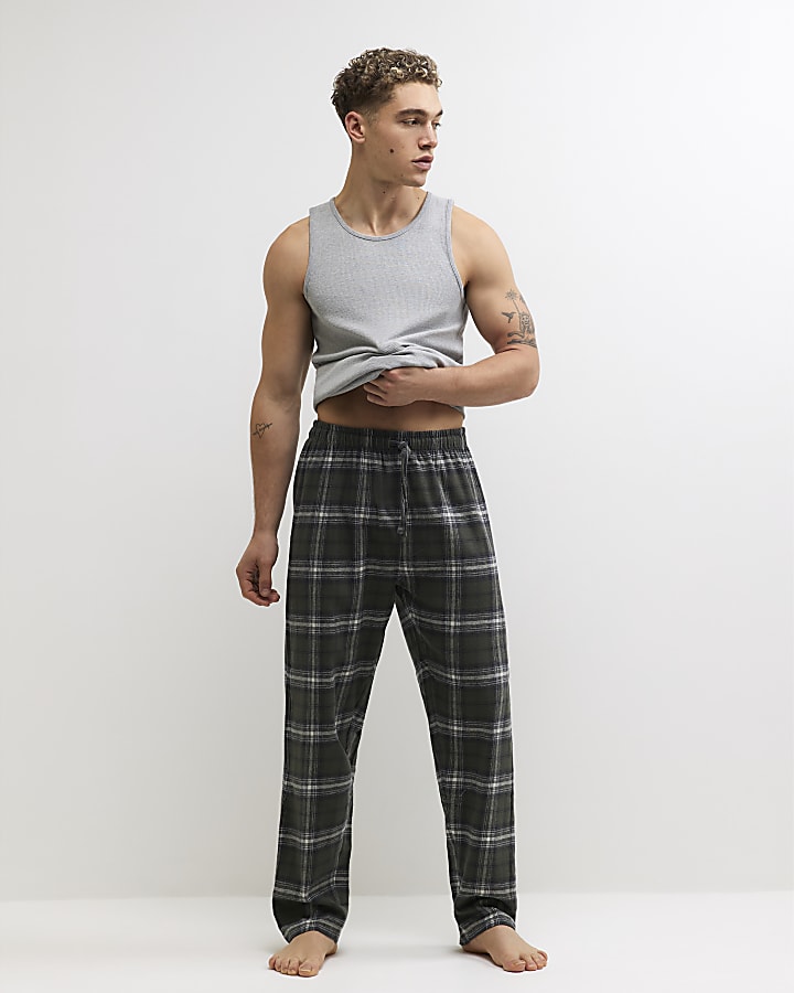 Green Woven Bottoms Pack Of 2 Loungewear Set
